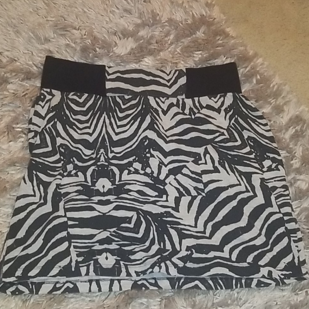 Zebra Print Mini Skirt